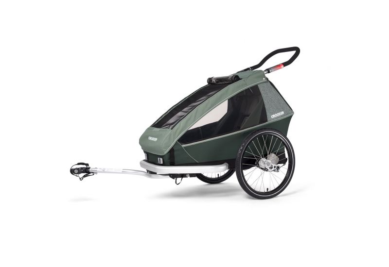 CROOZER KID FOR 1 PLUS Vaaya JUNGLE GREEN 2020 3v1 odpružený vozík za kolo - 1 CROOZER KID FOR 1 PLUS Vaaya JUNGLE GREEN 2020 3v1 odpružený vozík za kolo - 1