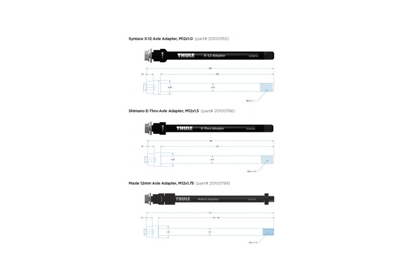 THULE CHARIOT THRU AXLE Syntace X-12 Axle Adapter - 2