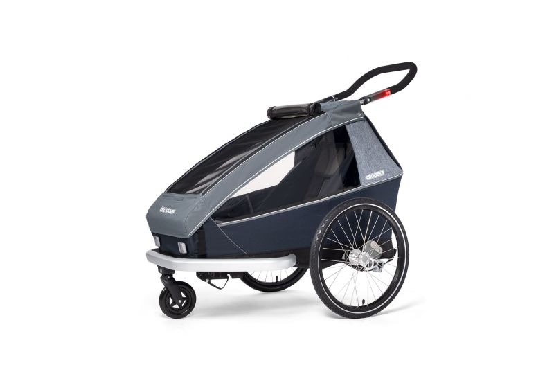 CROOZER KID FOR 1 PLUS Vaaya GRAPHITE BLUE 2020 2v1 odpružený vozík za kolo - 2