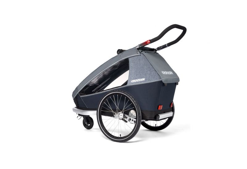 CROOZER KID FOR 1 PLUS Vaaya GRAPHITE BLUE 2020 2v1 odpružený vozík za kolo - 4