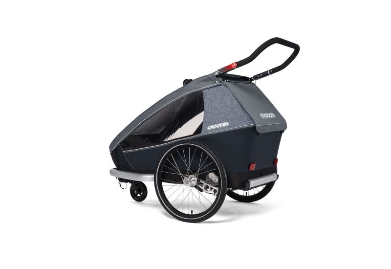 CROOZER KID FOR 2 PLUS Vaaya GRAPHITE BLUE 2020 2v1 odpružený vozík za kolo - 4