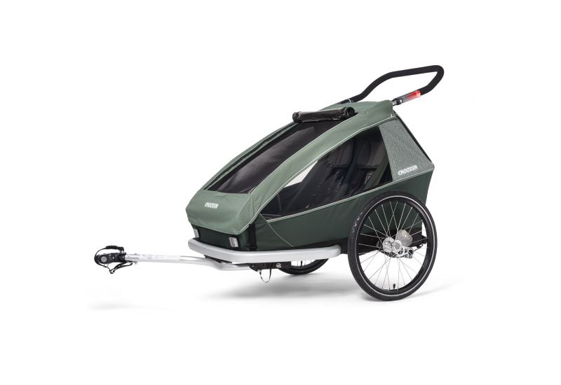CROOZER KID FOR 2 PLUS Vaaya JUNGLE GREEN 2020 2v1 odpružený vozík za kolo - 1 CROOZER KID FOR 2 PLUS Vaaya JUNGLE GREEN 2020 2v1 odpružený vozík za kolo - 1