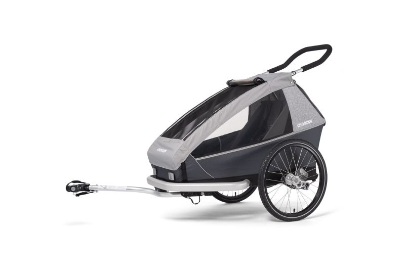 CROOZER KID FOR 1 Keeke STONE GREY 2020 2v1 odpružený vozík za kolo - 1 CROOZER KID FOR 1 Keeke STONE GREY 2020 2v1 odpružený vozík za kolo - 1