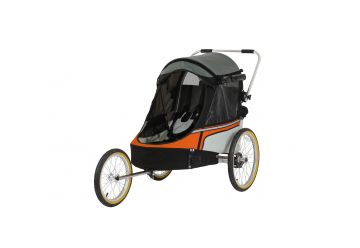 WIKE SOFTIE ORANGE odpružený vozík za kolo 3v1 s bočním větráním - 1